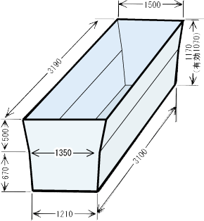めっき槽寸法図